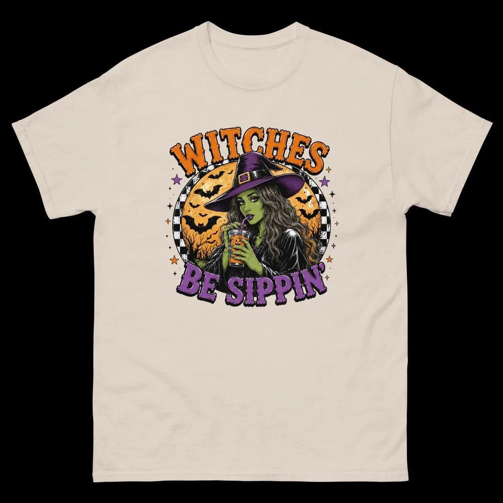 Witches Be Sippin Shirt, Funny Halloween Witch T-Shirt,